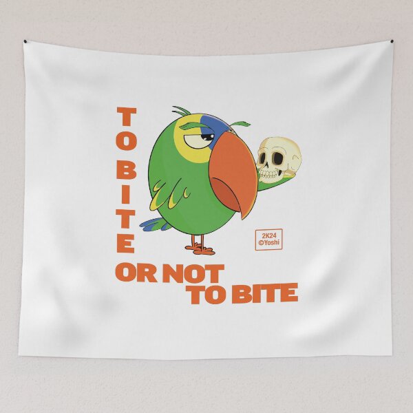 Item preview, Amazon Parrot - To bite or not to bite - to be or not to be - Hamlet designed and sold by YoshiArtDesign.