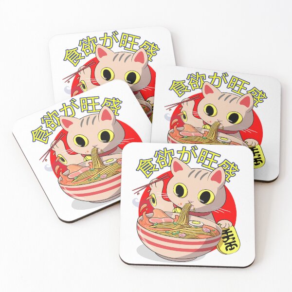 Item preview, Cute Cat in Ramen Bowl designed and sold by NOTRE-BONHEUR.