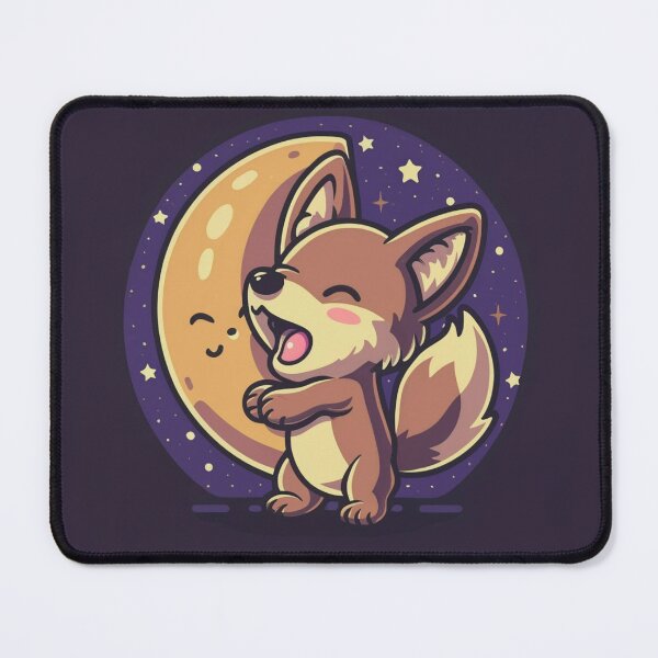 Item preview, Cute funny coyote howling at the moon with a starry sky designed and sold by Trend-Beaver.