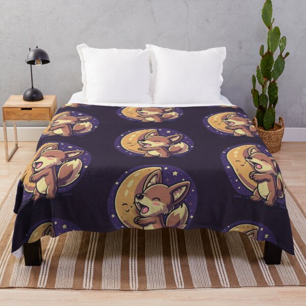 Item preview, Cute funny coyote howling at the moon with a starry sky designed and sold by Trend-Beaver.