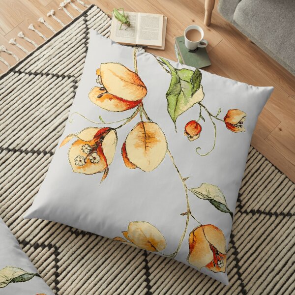 Sunset Vibes Bougainvillea Floor Pillow