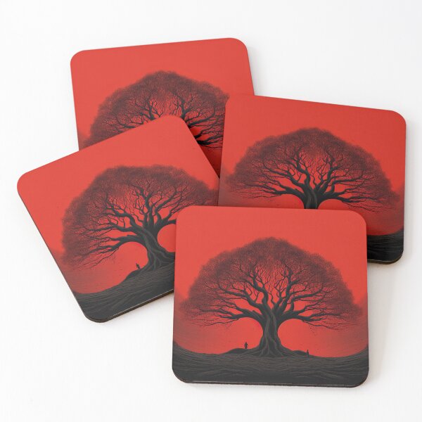 Item preview, Banyan tree | Red minimalism designed and sold by ComicsFactory.