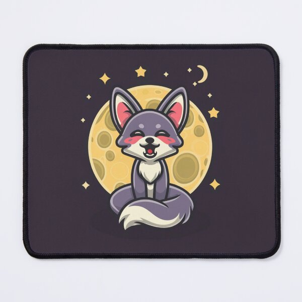 Item preview, Cute funny coyote howling at the moon with a starry sky designed and sold by Trend-Beaver.