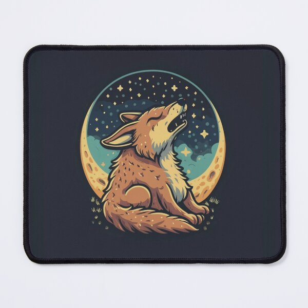 Item preview, Cute funny coyote howling at the moon with a starry sky designed and sold by Trend-Beaver.