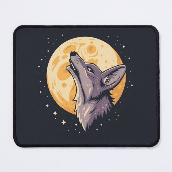 Item preview, Cute funny coyote howling at the moon with a starry sky designed and sold by Trend-Beaver.
