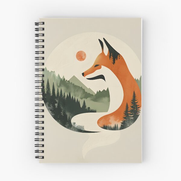 Item preview, Retro sunset scenery - fox and mountains  designed and sold by Wildflow Creations.