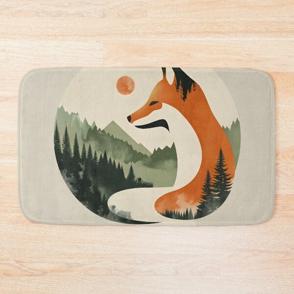 Item preview, Retro sunset scenery - fox and mountains  designed and sold by Wildflow Creations.