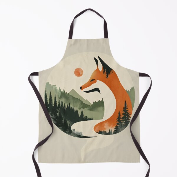 Item preview, Retro sunset scenery - fox and mountains  designed and sold by Wildflow Creations.