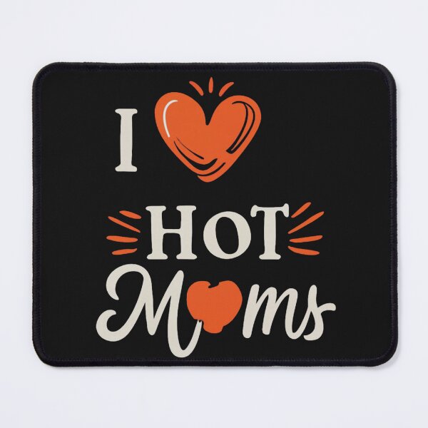 Item preview, I Love Hot Moms I Heart Hot Moms Distressed Retro Vintage designed and sold by Clouth Clothing ⭐⭐⭐⭐⭐.