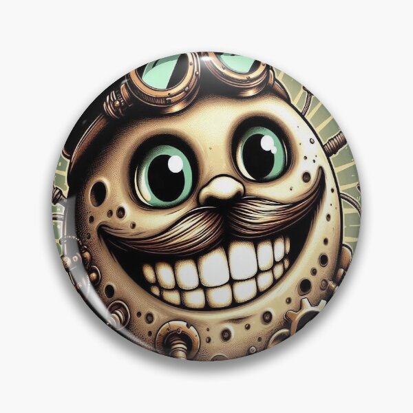 Artikelvorschau, Steampunk smiling moon with mustache entworfen und verkauft von raleca78.