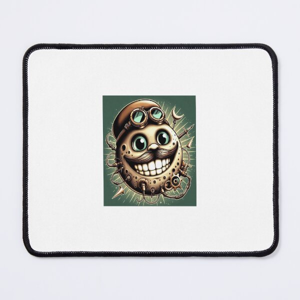 Item preview, Steampunk smiling moon with mustache  designed and sold by raleca78.