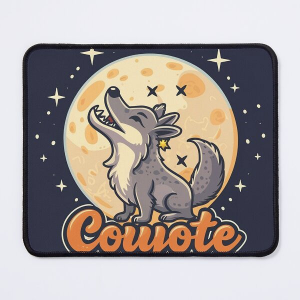Item preview, Cute funny coyote howling at the moon with a starry sky designed and sold by Trend-Beaver.