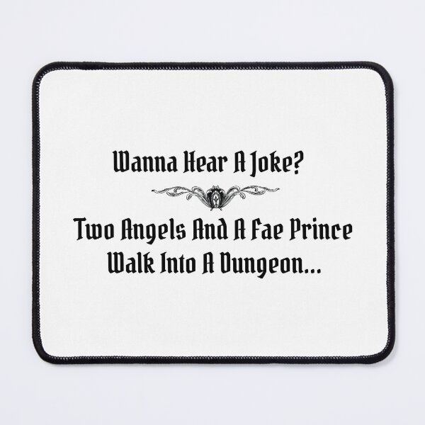 Item preview, Two Angels And A Fae Prince Walk Into A Dungeon designed and sold by kjanedesigns.