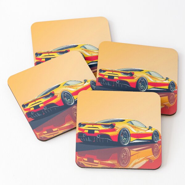 Item preview, Orange Ferrari Wallpaper: Elegance on an orange background designed and sold by Cr-AI-tive.