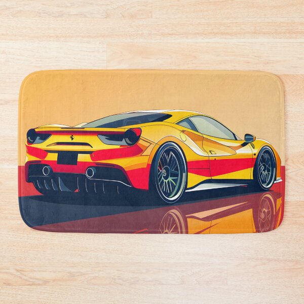 Item preview, Orange Ferrari Wallpaper: Elegance on an orange background designed and sold by Cr-AI-tive.