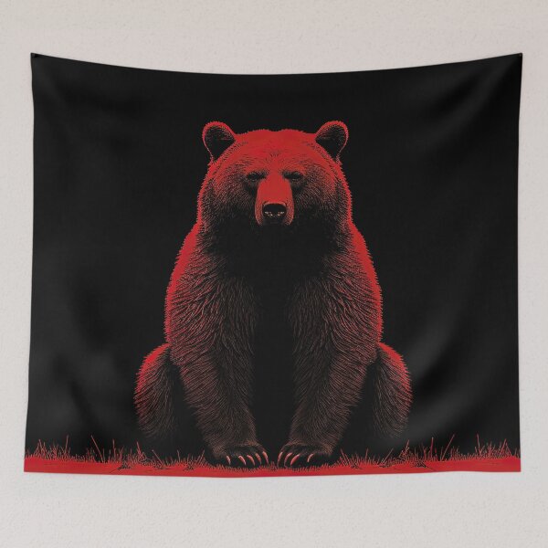 Item preview, Bear | Red minimalism designed and sold by ComicsFactory.