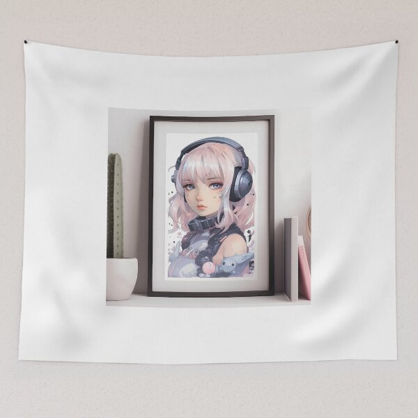 Item preview, Cute Anime Girl Savoring Noodles designed and sold by Shirtastically.