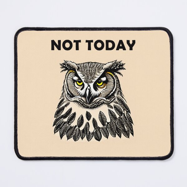 Item preview, Not today - grumpy owl. designed and sold by crumbs-of-life.