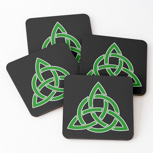 Item preview, Celtic Trinity Knot Green White designed and sold by Jeallan Designs.