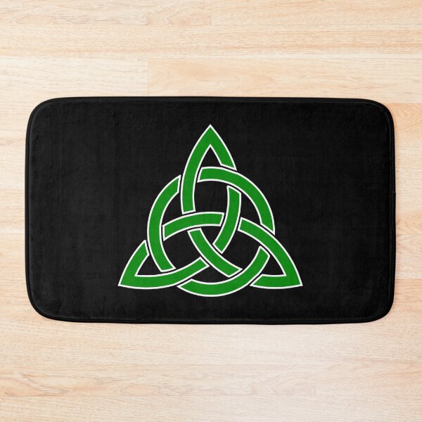 Item preview, Celtic Trinity Knot Green White designed and sold by Jeallan Designs.