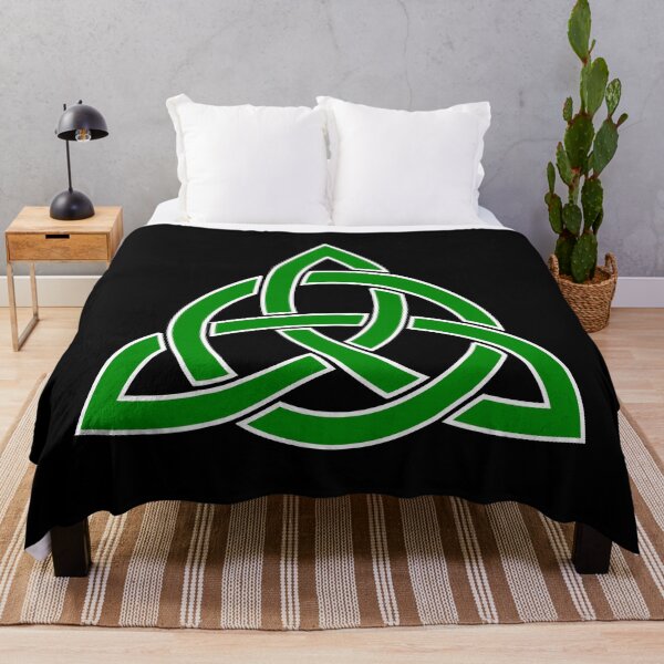 Item preview, Celtic Trinity Knot Green White designed and sold by Jeallan Designs.