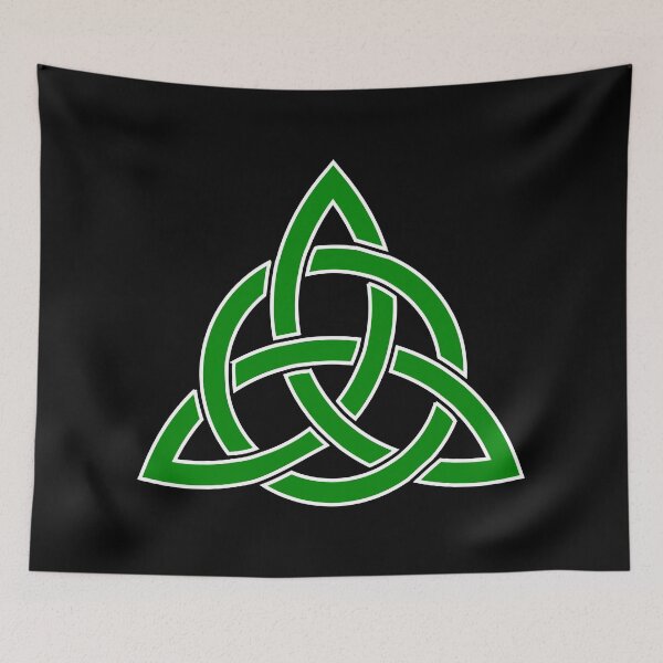 Item preview, Celtic Trinity Knot Green White designed and sold by Jeallan Designs.