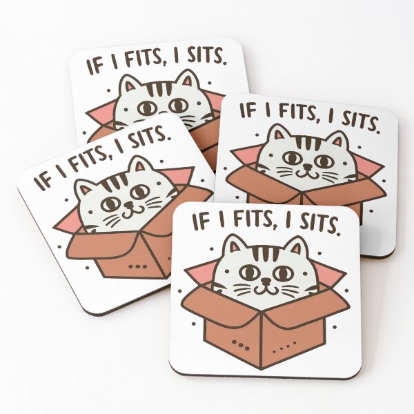 Item preview, If I Fits, I Sits - Cat in a box designed and sold by archiesacres.