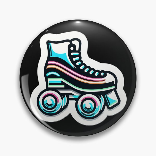 Item preview, "Neon Roller Skate Sticker - 80s Disco Vibes designed and sold by Elitekampfei.