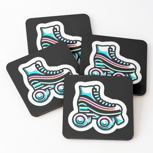 Item preview, "Neon Roller Skate Sticker - 80s Disco Vibes designed and sold by Elitekampfei.