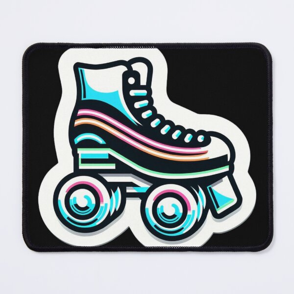 Item preview, "Neon Roller Skate Sticker - 80s Disco Vibes designed and sold by Elitekampfei.