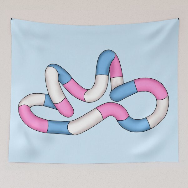 Item preview, Transgender pride tangle designed and sold by Fantistic  on Redbubble.