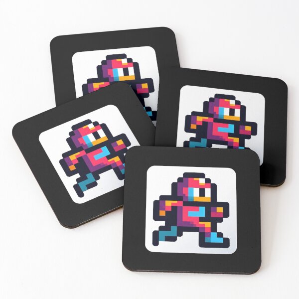 Item preview, Pixel art video game character stickers - 80s arcade nostalgia designed and sold by Elitekampfei.
