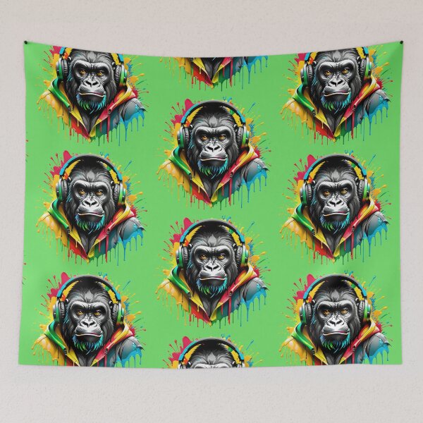 Item preview, Cool Graffiti Party Gorilla designed and sold by TheArtOfPat.