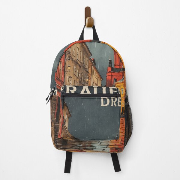 Item preview, Frauenkirche Dresden Germany Starry Night Vintage Travel Poster designed and sold by TravelersGems.
