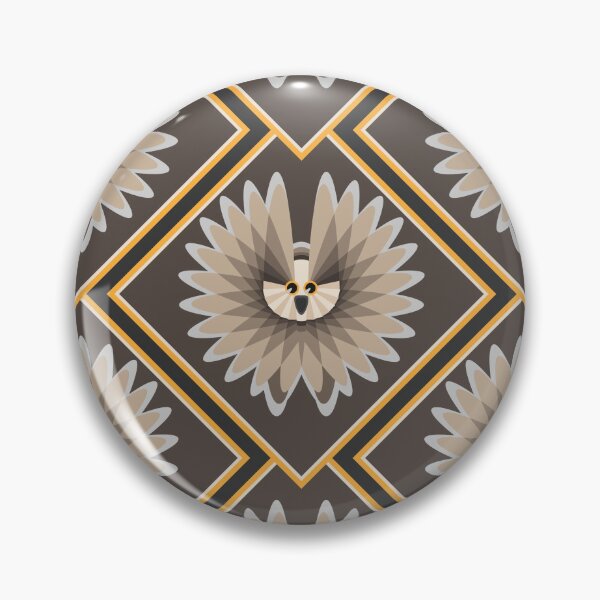 Item preview, Geometrical owl pattern in earthy tones designed and sold by starseedgems.