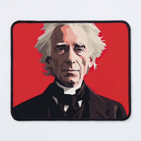 Item preview, Bertrand Russell | Red minimalism designed and sold by ComicsFactory.