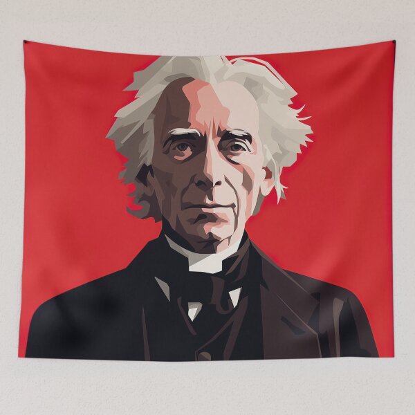Item preview, Bertrand Russell | Red minimalism designed and sold by ComicsFactory.