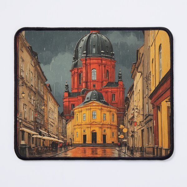 Item preview, Frauenkirche Dresden Germany Starry Night Vintage Travel Poster Art designed and sold by TravelersGems.