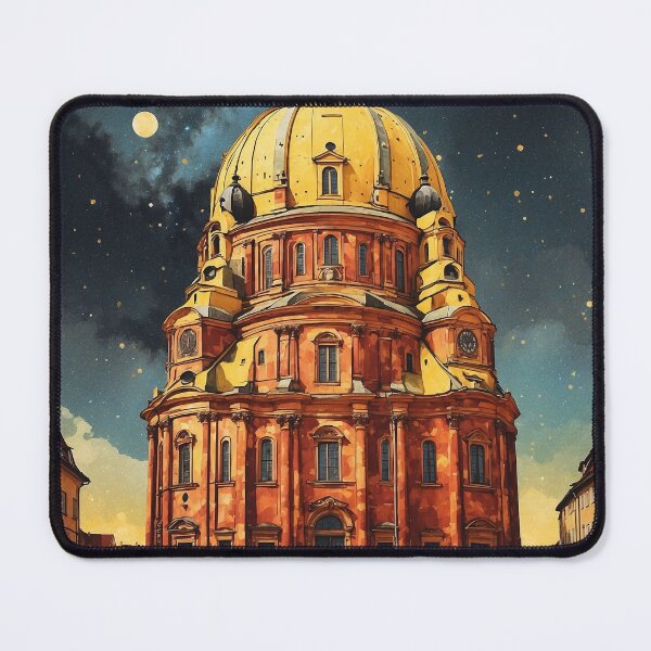 Artikelvorschau, Frauenkirche Dresden Deutschland Sternennacht Vintage Reiseplakatkunst entworfen und verkauft von TravelersGems.