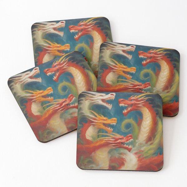 Item preview, red fire dragons  designed and sold by ohsopurposeless.