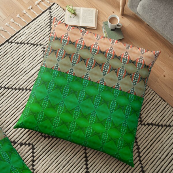 Tile, original, ingenious, novel, own, individual, unorthodox, refined Floor Pillow