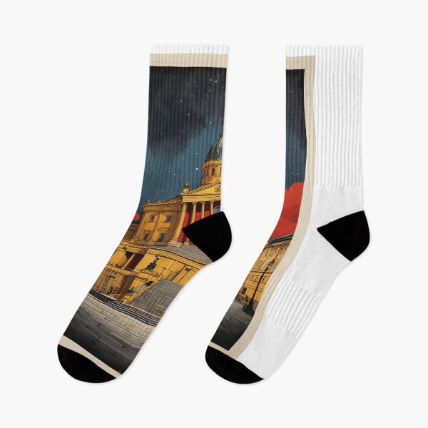 Item preview, Gendarmenmarkt Germany Starry Night Vintage Travel Poster Art designed and sold by TravelersGems.