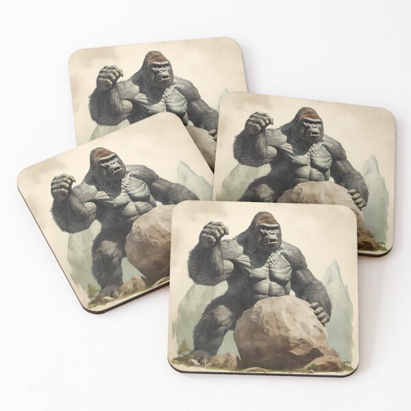 Item preview, Big Gorilla Holding A Rock designed and sold by ValueOfArt.