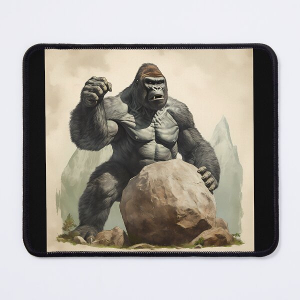 Item preview, Big Gorilla Holding A Rock designed and sold by ValueOfArt.