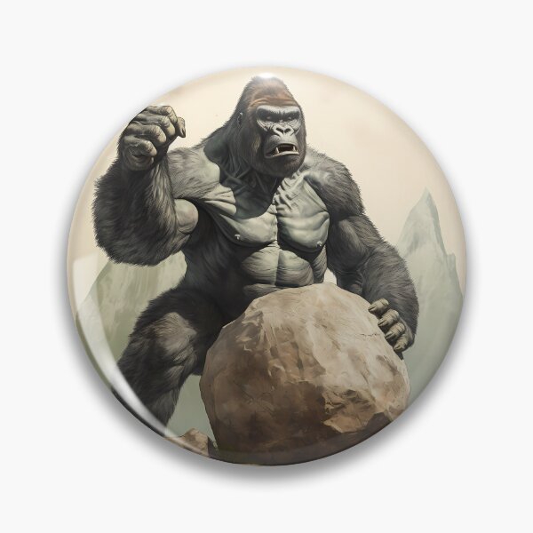 Item preview, Big Gorilla Holding A Rock designed and sold by ValueOfArt.