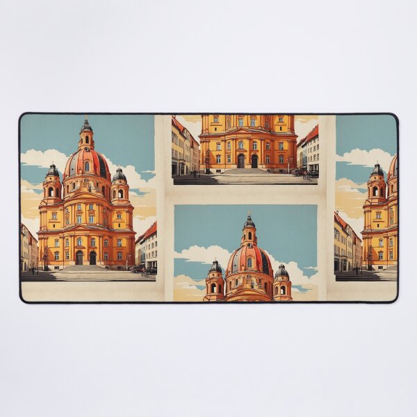 Item preview, Frauenkirche Dresden Germany Vintage Travel Poster designed and sold by TravelersGems.