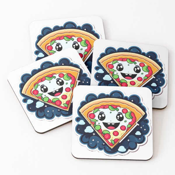 Item preview, Slice of chibi pizza smiling with starry sky designed and sold by Alansil.