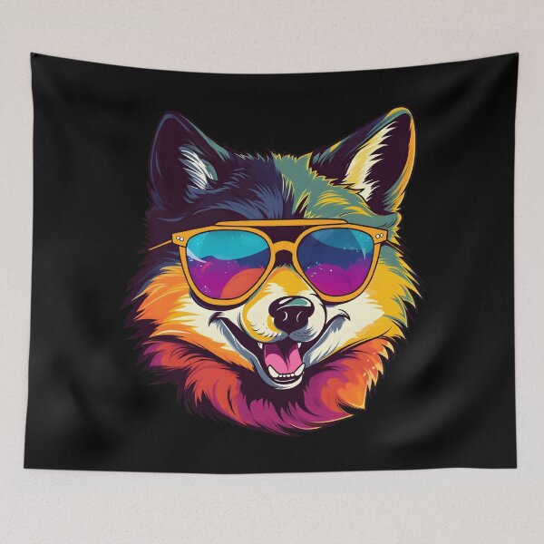 Item preview, Cool Wolf Wearing Sunglasses designed and sold by Leonardo Palumbo.