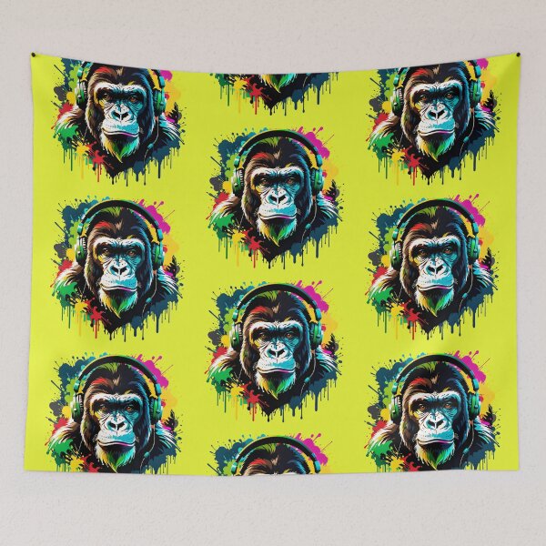 Item preview, Cool Graffiti Party Gorilla designed and sold by TheArtOfPat.