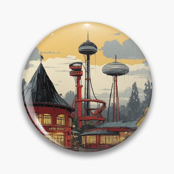 Artikelvorschau, Heide Park Resort Deutschland regnerische Nacht Vintage Reise Poster Kunst entworfen und verkauft von TravelersGems.
